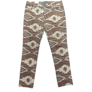 Lauren Ralph Lauren Jeans Brown Southwest Print Aztec Pants Women’s Size 12 NWT